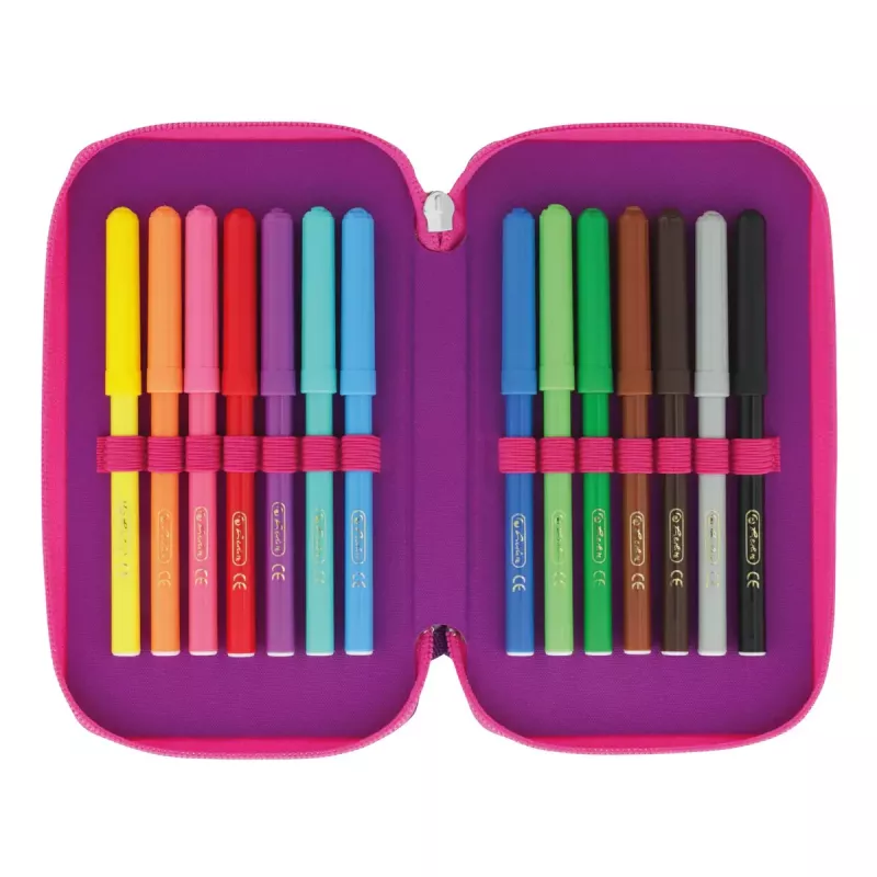 Herlitz TriCase Dip Dye 31 kpl pinkki violetti polyesteri 190x115x70 mm