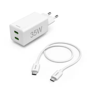 Hama 00125116 mobiililaite laturi varavirtalähde, älypuhelin, tabletti valkoinen AC-pikalataus sisäkäyttöön