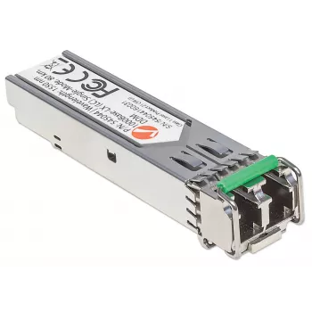 Intellinet lähetin-vastaanotinmoduuli optinen, Gigabit Fiber SFP, 1000Base-Lx (LC) Single-Mode-portti, 80 km, aallonpituus 1550 nm, MSA-yhteensopiva, vastaa Cisco GLC-ZX-SMD, Ethernet, kuitu, kolmen vuoden takuu