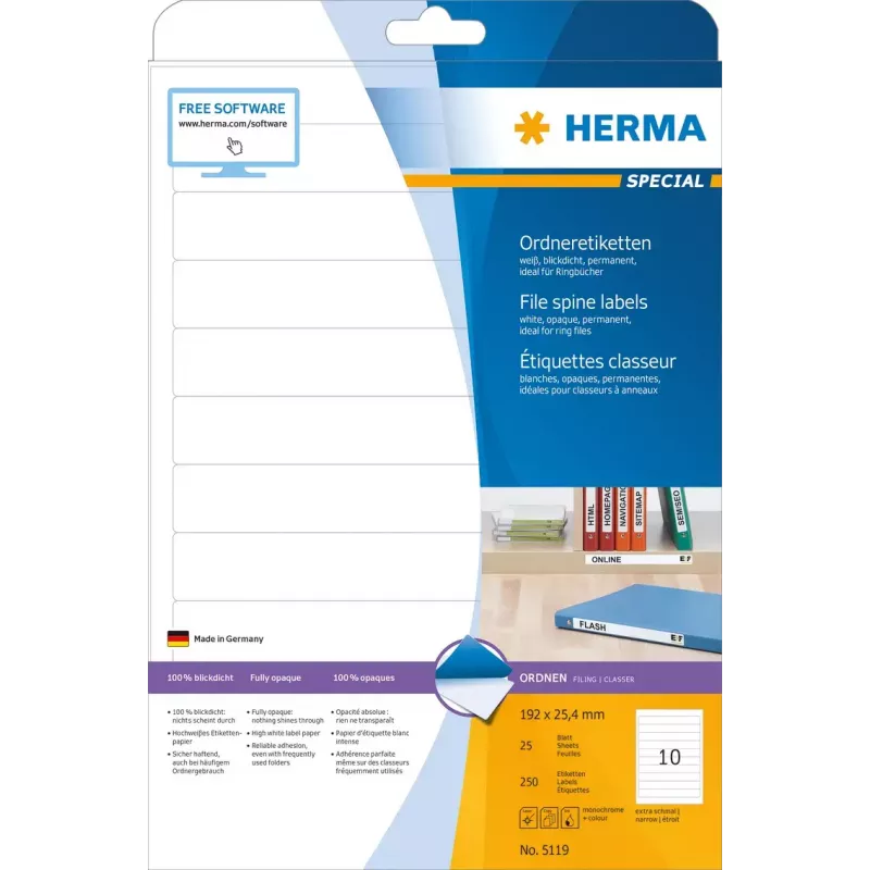 Itseliimautuvat tulostintarrat HERMA 5119