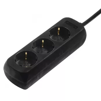 Hama 00108843 ylijännitesuoja musta 3 AC-pistorasiaa 230 V 5 m