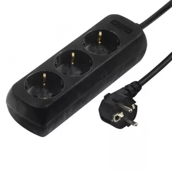 Hama 00108843 ylijännitesuoja musta 3 AC-pistorasiaa 230 V 5 m