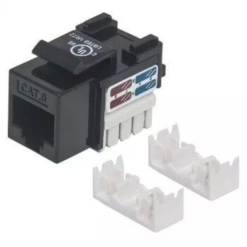 Intellinet Keystone Jack, Cat6, UTP, LSA-asennustyökalu, musta, litteä, musta, RJ-45, naaras, 22/26, Cat6