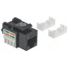 Intellinet 210720 Cat6 keystone-liitin, UTP, RJ-45 naaras, LSA, musta