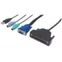 Intellinet VGA 1-porttikaapeli KVM-konsolille, PS2, USB ja VGA-liitännät