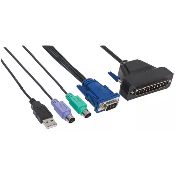 Intellinet VGA 1-porttikaapeli KVM-konsolille, PS2, USB ja VGA-liitännät