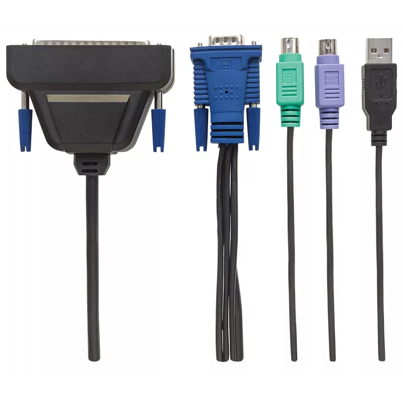 Intellinet VGA 1-porttikaapeli KVM-konsolille, PS2, USB ja VGA-liitännät