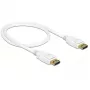 DeLOCK 85507 DisplayPort-kaapeli, 0,5 m, valkoinen