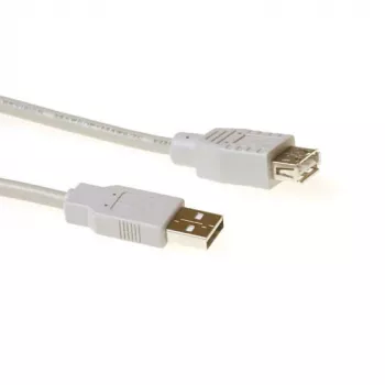 USB 2.0 A uros - USB A naaras norsunluu 1,80 m ACT SB2200