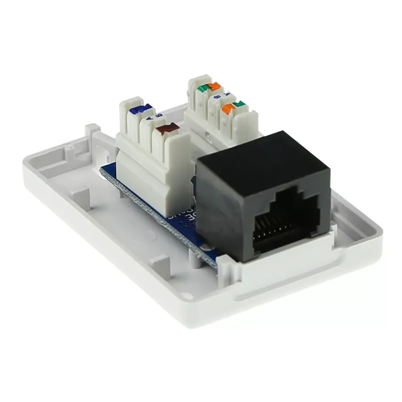 ACT FA5003 pinta-asennusrasia, 1 portti, CAT5E, suojaamaton