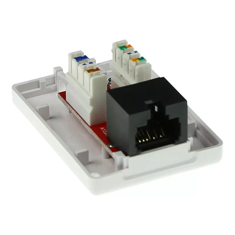ACT FA6003 pinta-asennusrasia, 1 portti, CAT6, suojaamaton