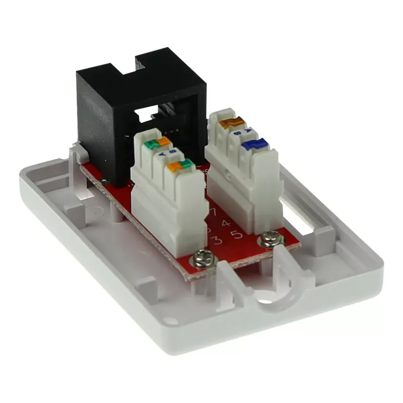 ACT FA6003 pinta-asennusrasia, 1 portti, CAT6, suojaamaton