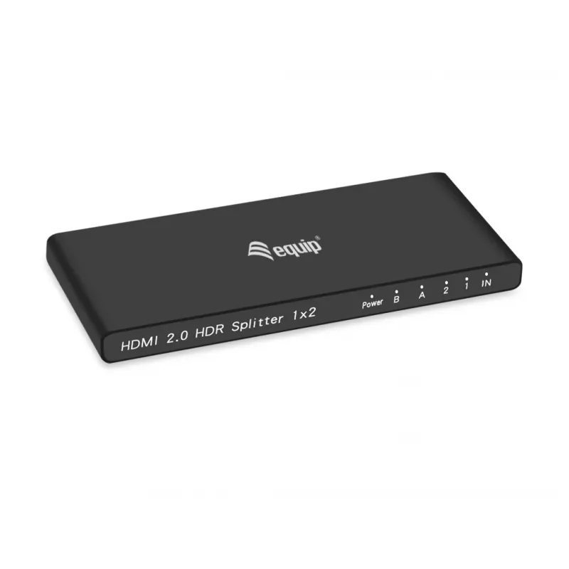Equip erittäin ohut 2-porttinen HDMI 2.0 -jakaja