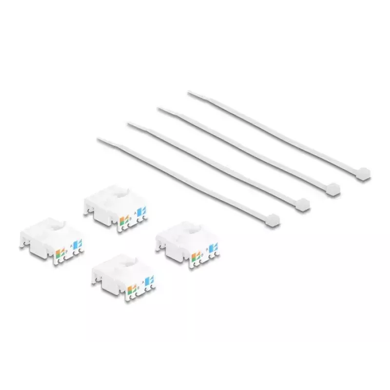 Delock 86050 Keystone-moduuli RJ45-liitin Cat.6A STP, 4 kpl:n pakkaus