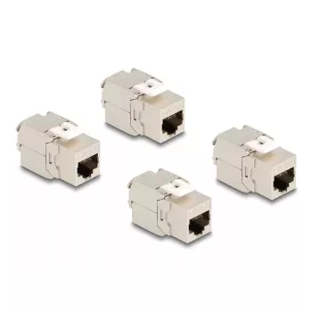 Delock 86050 Keystone-moduuli RJ45-liitin Cat.6A STP, 4 kpl:n pakkaus