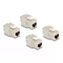 Delock 86050 Keystone-moduuli RJ45-liitin Cat.6A STP, 4 kpl:n pakkaus