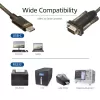 ACT AC6002 sarjakaapeli DB-9, 1,5 m, musta