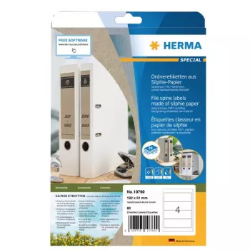 Itseliimautuvat tarrat HERMA 10754 pysyvä ruskea suorakaide 240 kpl