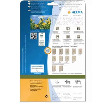 HERMA 10756 itseliimautuva tarra suorakaide pysyvä ruskea 80 kpl