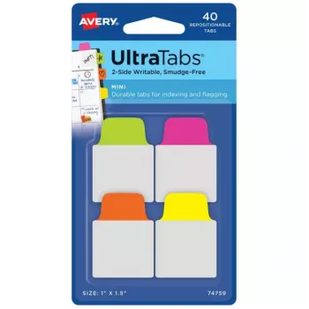 Tyhjät välilehdet Avery Ultra Tabs 74759 vihreä oranssi pinkki keltainen