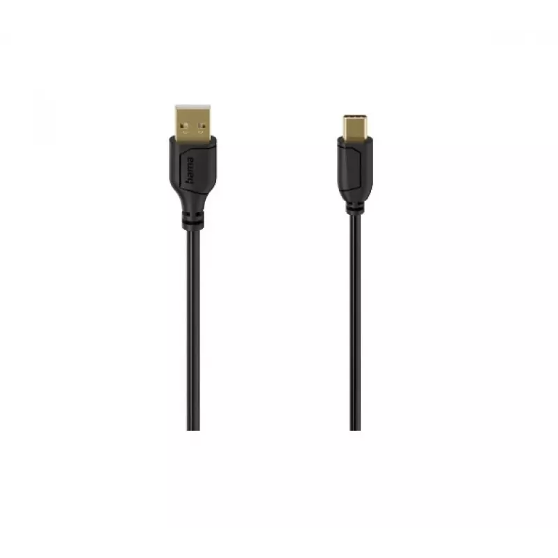 Hama 00074265 USB-kaapeli USB 2.0 0,75 m USB-A USB-C musta