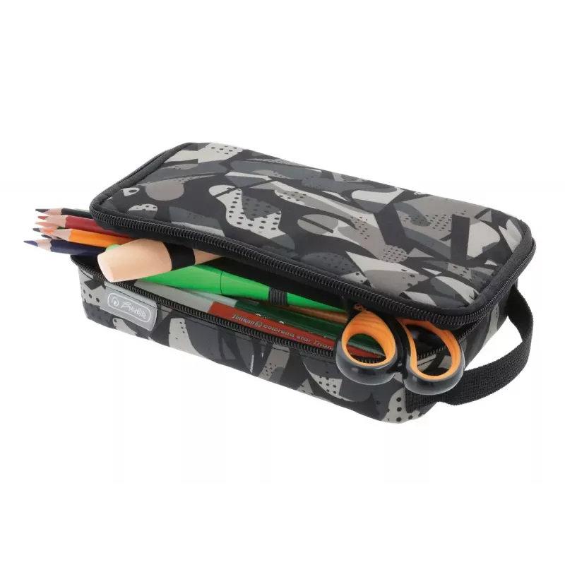 Pehmeä pennala Herlitz 2 Go polyesteri harmaa 210x130x60mm