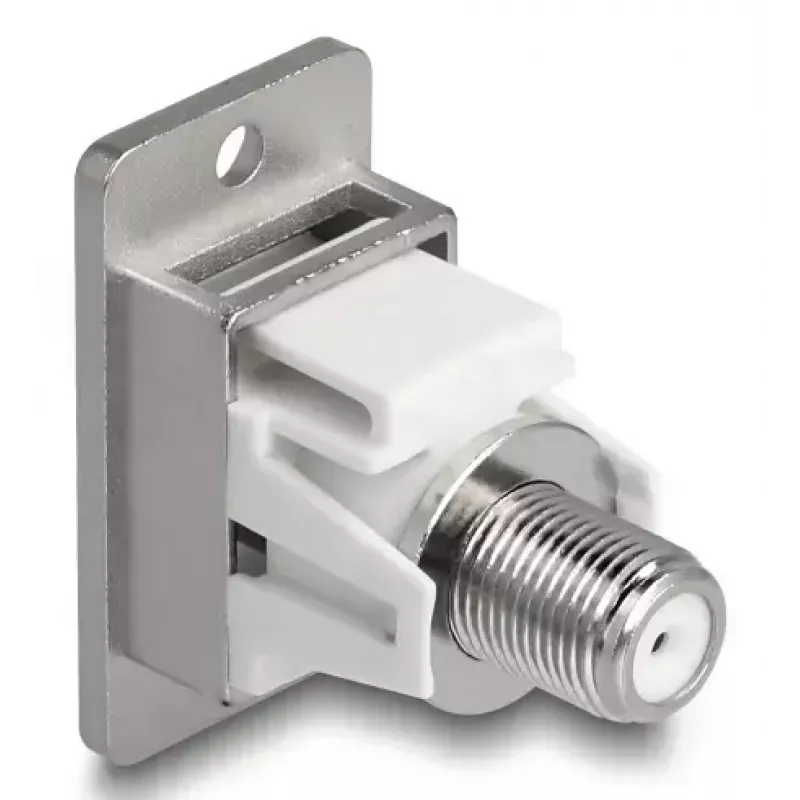 DeLOCK 90881 naarasliitäntä IEC F hopea valkoinen 75 Ω