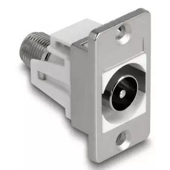 DeLOCK 90881 naarasliitäntä IEC F hopea valkoinen 75 Ω