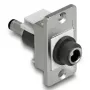 DeLOCK Keystone-moduuli 90885 litteä musta hopea valkoinen DC 5,5 x 2,1