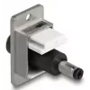 DeLOCK Keystone-moduuli 90886 litteä musta hopea valkoinen DC 5,5 x 2,5