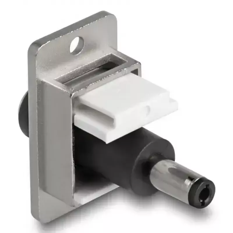 DeLOCK 90887 Keystone-moduuli litteä musta hopea valkoinen DC 5,5 x 2,5