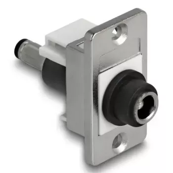 DeLOCK 90887 Keystone-moduuli litteä musta hopea valkoinen DC 5,5 x 2,5