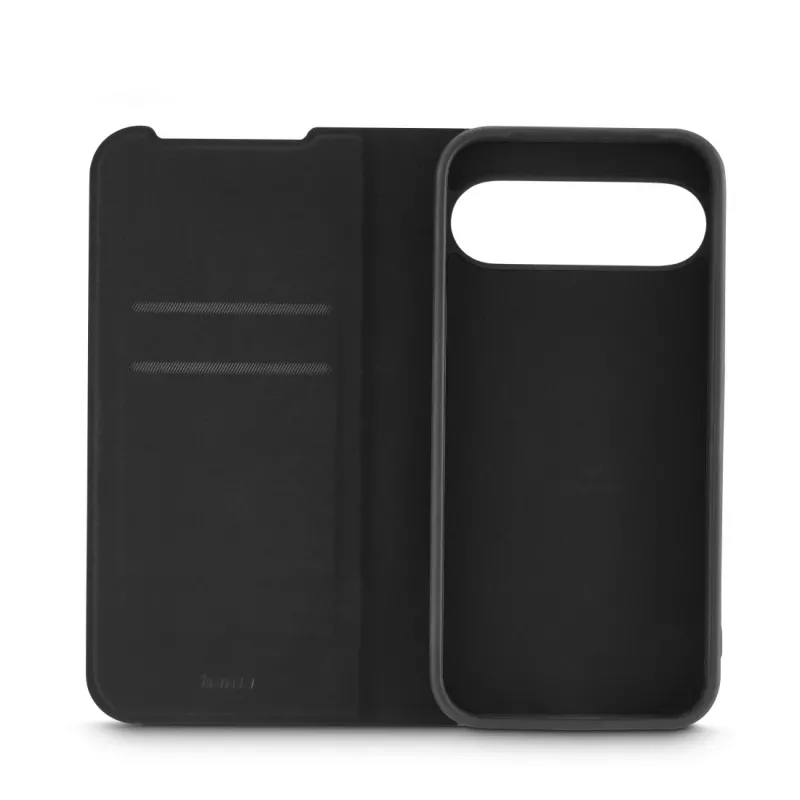 Folio-kotelo Hama 00019086 Google Pixel 10/10 Pro musta jalustalla