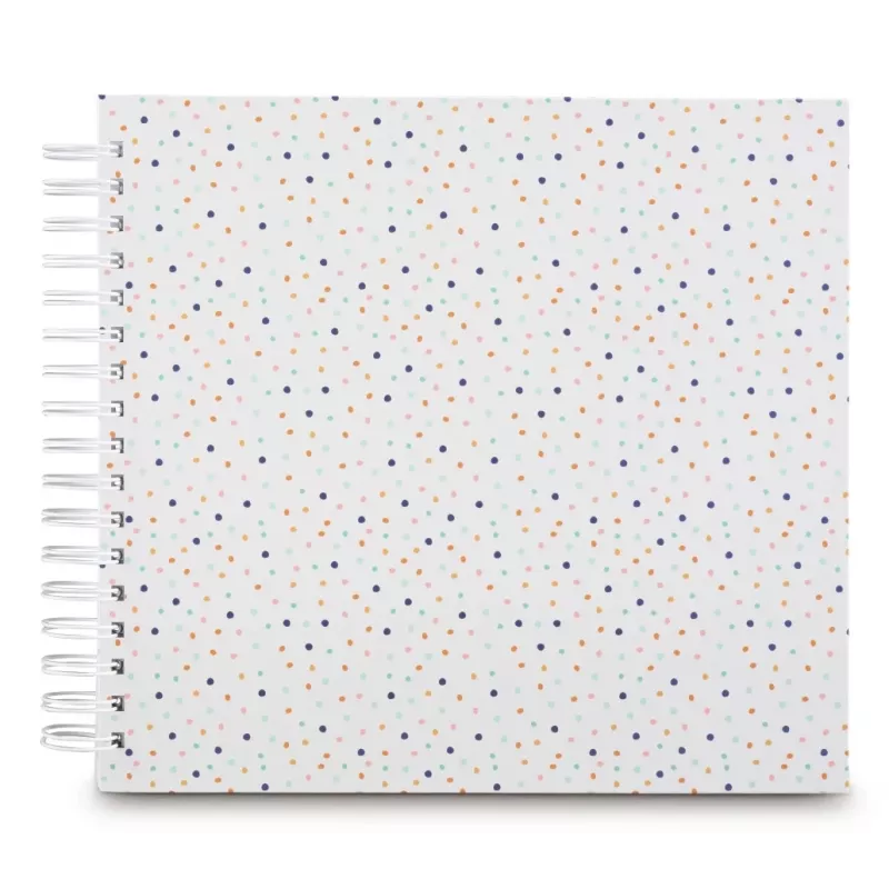 Hama Confetti kierresidottu valokuva-albumi, 28x24 cm, 50 valkoista sivua