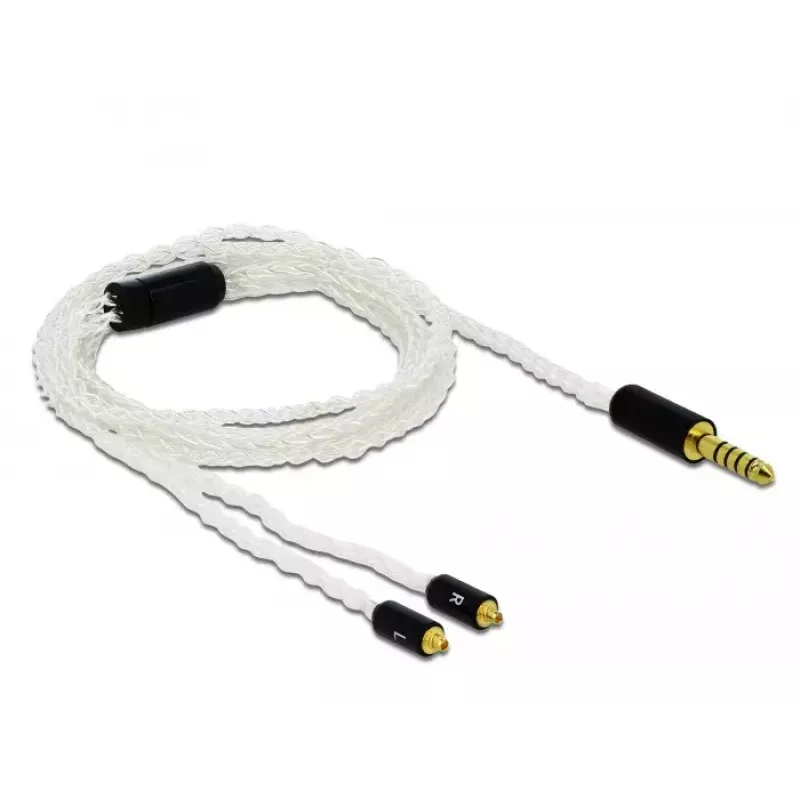Audiokaapeli DeLOCK 85846 1,2 m 4,4 mm 2x MMCX valkoinen