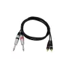Audiokaapeli Omnitronic 30225213 1,5m 2x6,35mm 2xRCA musta