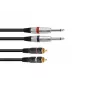 Audiokaapeli Omnitronic 30225213 1,5m 2x6,35mm 2xRCA musta