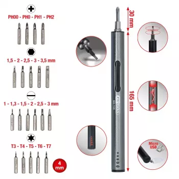 KS Tools 500.7195 tarkkuus-USB-akkuruuvinväännin