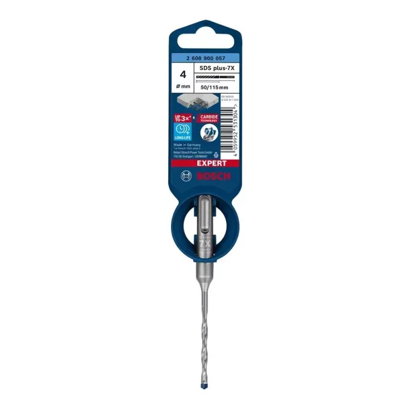 Pora Bosch SDS plus-7X 4 mm halkaisija 115 mm pituus