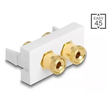 DeLOCK Easy 45 -moduuli 2 x liitinrima punainen musta rengas 22,5 x 45 mm