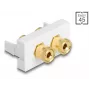 DeLOCK Easy 45 -moduuli 2 x liitinrima punainen musta rengas 22,5 x 45 mm