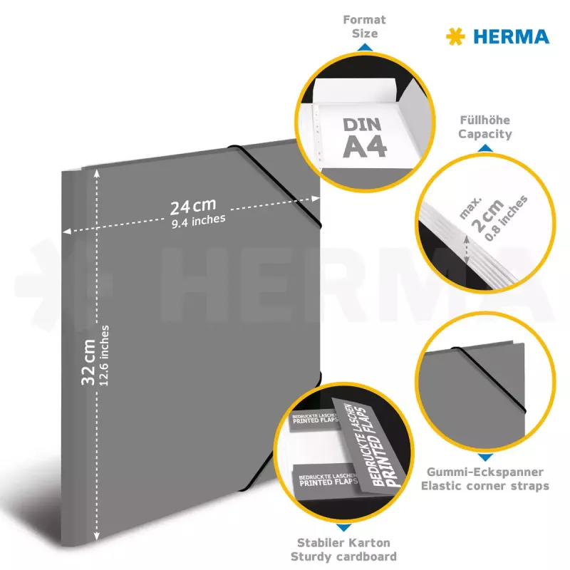 Rengaskansio HERMA 19277 A4 monivärinen kartonki 285x315 mm
