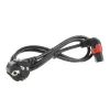 ACT virtakaapeli CEE 7/7 pistoke (kulma) – C13 IEC Lock (kulma) musta 1 m, EL449S