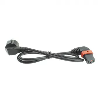 ACT virtakaapeli CEE 7/7 pistoke (kulma) - C13 IEC Lock (vasemmalle kulma) musta 3 m, EL455S