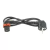 ACT virtakaapeli CEE 7/7 pistoke (kulma) – C13 IEC Lock (oikealle kulma) musta 1 m, EL446S
