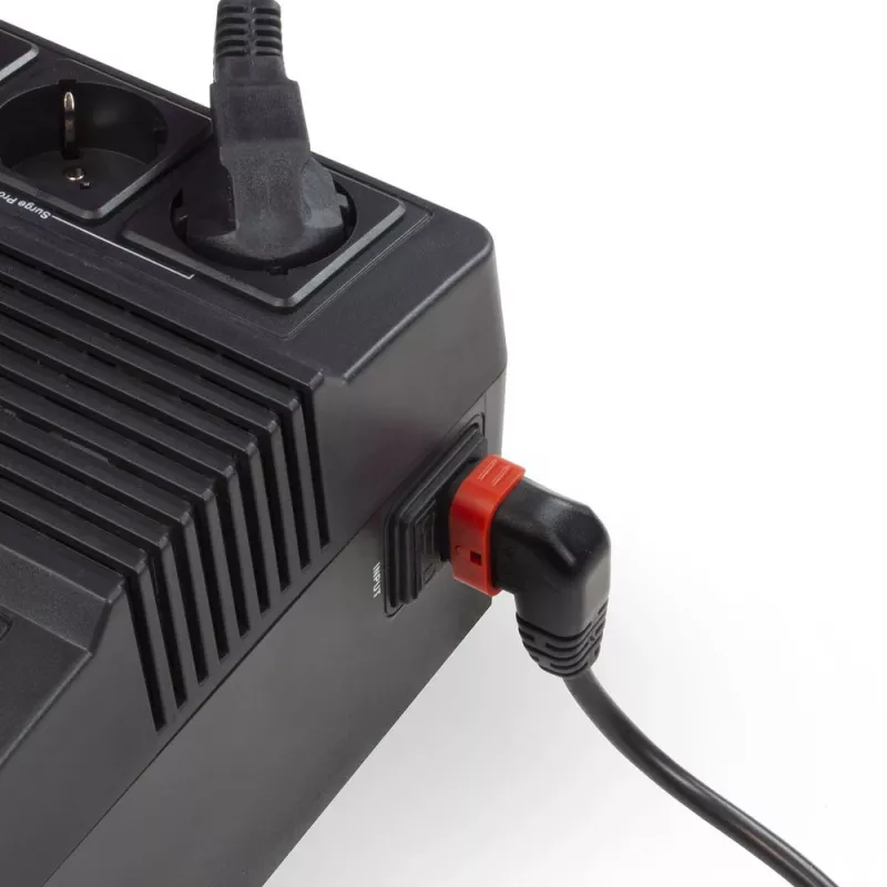 ACT virtakaapeli CEE 7/7 pistoke (kulma) – C13 IEC Lock (oikealle kulma) musta 3 m, EL454S