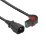 ACT virtakaapeli C14 - C13 IEC Lock (kulma) musta 3 m, PC2052