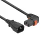 ACT virtakaapeli C14 - C13 IEC Lock (kulma) musta 1 m, PC2041