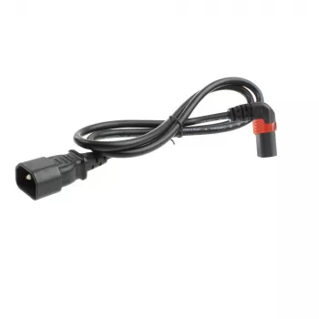 ACT virtakaapeli C14 - C13 IEC Lock (ylöspäin kulma) musta 1 m, PC2043