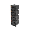 ACT C13 IEC Lock Net Entree (4 lähtöä) - musta, PA135015BK4